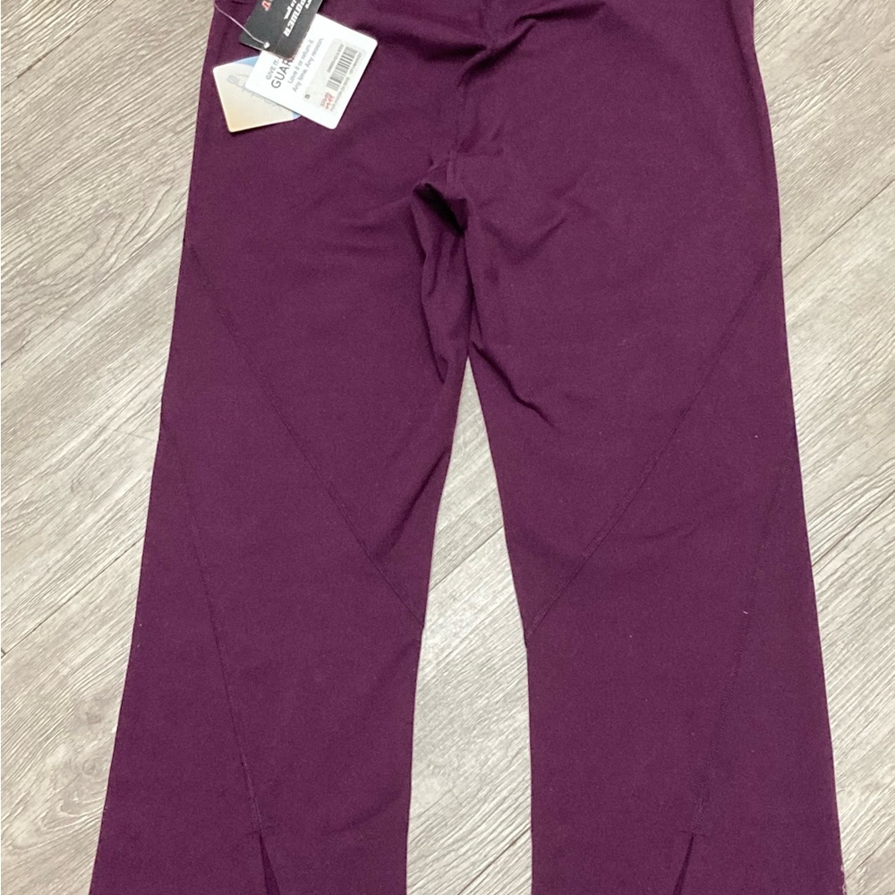 Athleta Power Ananda Split Leg Capri Stretch Legging New Sz S In Berry - Picture 4 of 10
